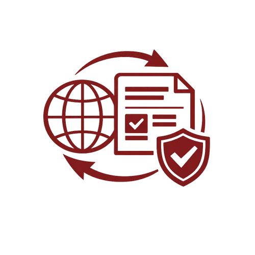 Icon representing VIFUKO's secure international payment system, highlighting strict compliance with Letters of Credit (L/C) and sales contracts for B2B core veneer exports.